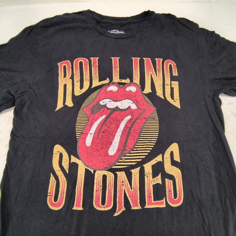 The Rolling Stones Short Sleeve Band Crew Neck T Shirt Mens Size M Black Red